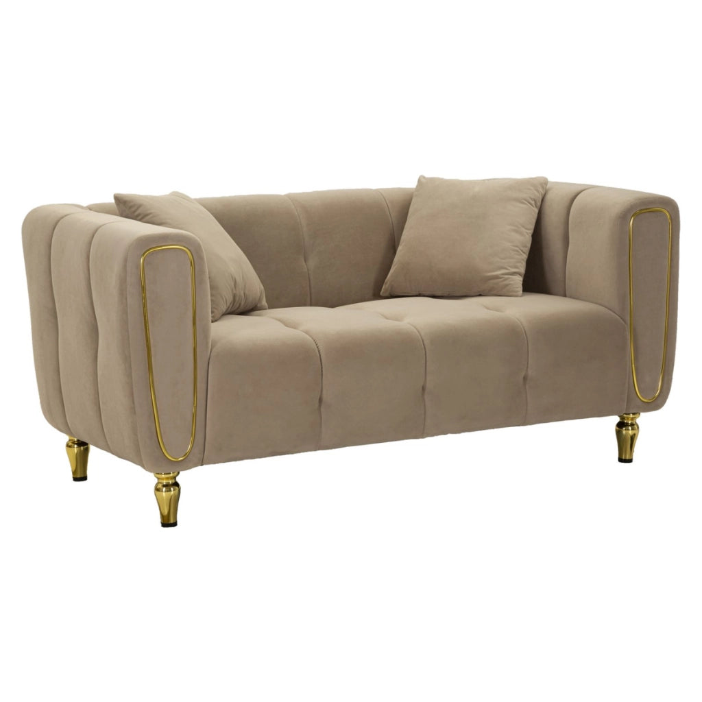 Divano VKH41, Marrone, Legno, 81x155x71 cm