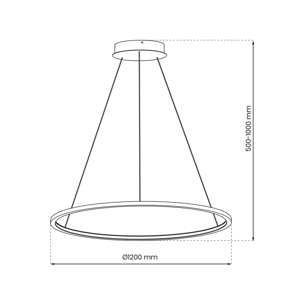 Lampadario anello LED Milagro Saturno oro Ø120 65W