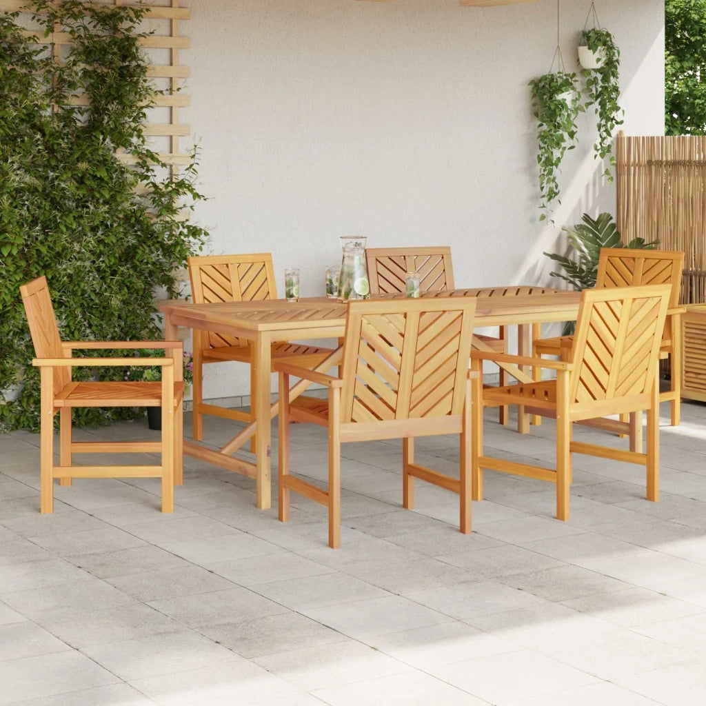 Set da Pranzo per Giardino 7 pcs Marrone 3154116