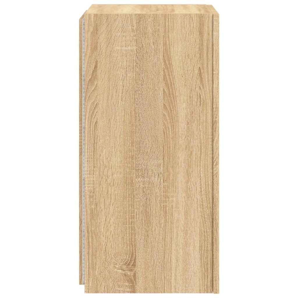 Mobile TV multimediale mensola TV credenza mobile TV sala da pranzo soggiorno parete attrezzata per camera da letto con luci LED rovere Sonoma 30,5 x 35 x 70 cm marrone 02_0028012