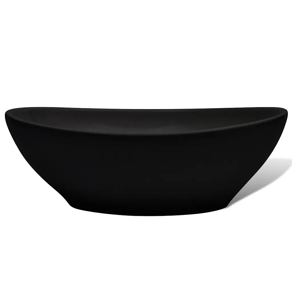 Lavello in Ceramica -Lavandino-Lavabo40 x 33 cm Nero