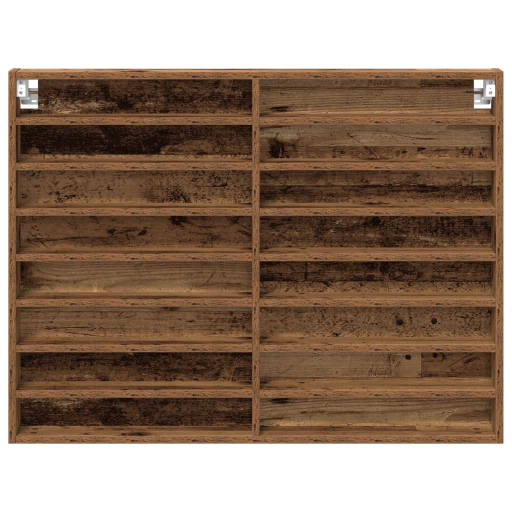 Vetrina Armadio Legno Vecchio 100x8,5x75 cm Legno Composito