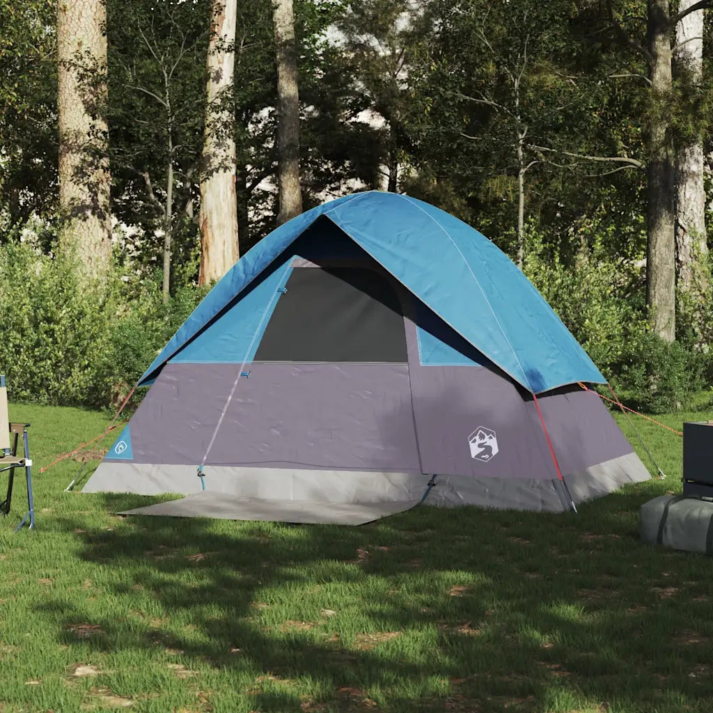Tenda da Campeggio a Cupola per 2 Persone Blu Impermeabile 94692