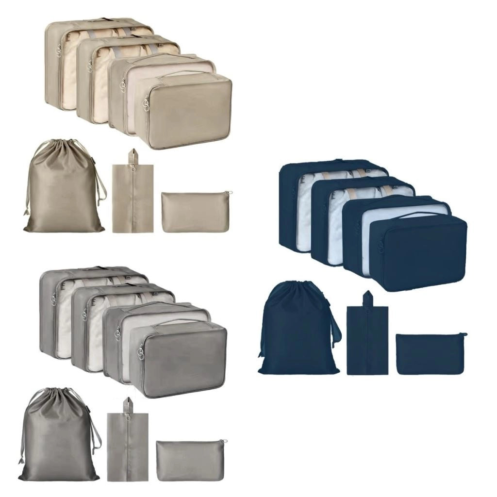 1 Set 7 Pezzi Organizer Borsella da Viaggio Poket 3 Colori