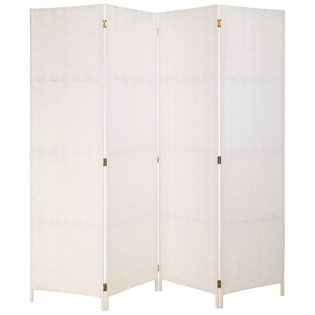 Biombo de papel trenzado 4 hojas 50(x4)x3x180h cm
