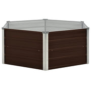 Fioriera rialzata marrone 129 x 129 x 46 cm acciaio zincato 02_0000858
