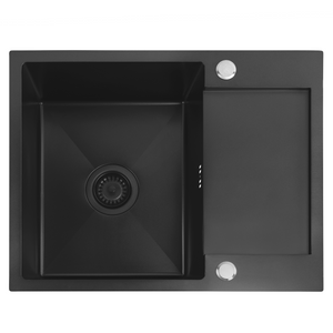 Lavello In Acciaio Paul Black senza rubinetto da cucina