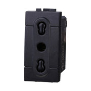 Presa Bipasso Bivalente 2P+T 10/16A Colore Nero Compatibile Con Bticino Living International