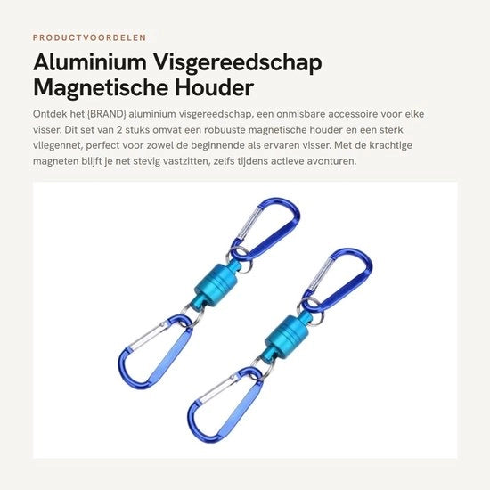 Accessori per pescatori 2 pezzi - Otre magnetiche - Reticolo robusto - Grappe robuste - Alloio duraturo - Comodo da utilizzare - Accessori per pescatori
