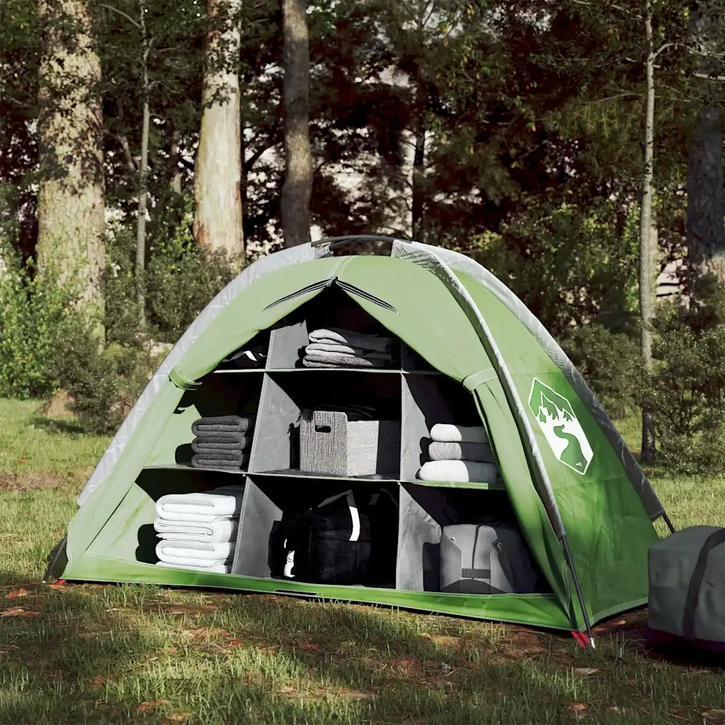 Tenda Portaoggetti con 9 Scomparti Verde Impermeabile 94374