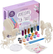 Decorazione di Parete - 40 Pezzi con 8 Figure, 12 Vernici, 6 Adesivi con Glitter, Tovaglia, Grembiule - Regalo per Bambine