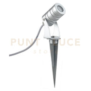 PROIETTORE LED IRIDE DC12 E 24V SILVER 3W RGB DIMMERABILE IP65 CON PICCHETTO 4,2X12CM