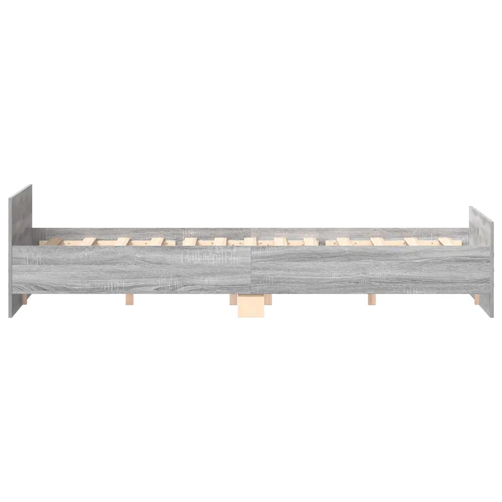 Giroletto con Testiera e Pediera Grigio Sonoma 200x200 cm 3203738