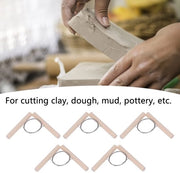 Set di taglierini a filo 5 pezzi - Filo di acciaio inossidabile - Attrezzo ceramico - Manici in legno ergonomici - Taglio preciso - Strumenti per tagliare fili