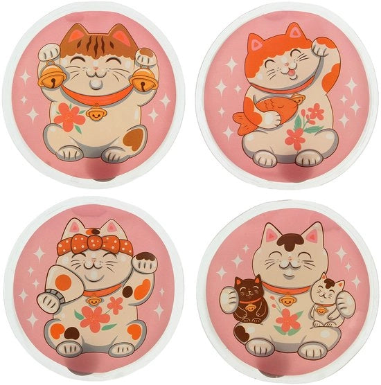 Set di 4 Warmi Zaini Ricaricabili - Tasche di Calore Riciclabili - Cuscini di Calore - Temperatura Massima 55 Gradi - Confezione di 4 - Copertura di 100% Plastica