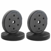 Piastre di Peso 4 pz 10 kg Nero Cemento e sabbia di ferro CFW7384565