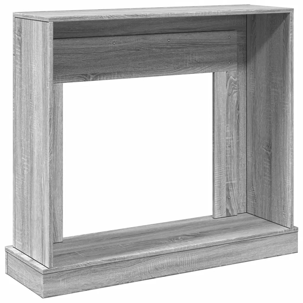 Cornice per Camino-Rivestimento per Camino Grigio Sonoma 100x30x87,5 cm in Truciolato