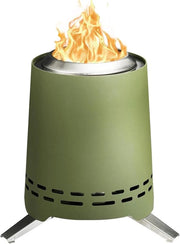 Fuoco portatile con valigetta - Pellet Hout Camping Giardino Senza Fumo Inox Verde