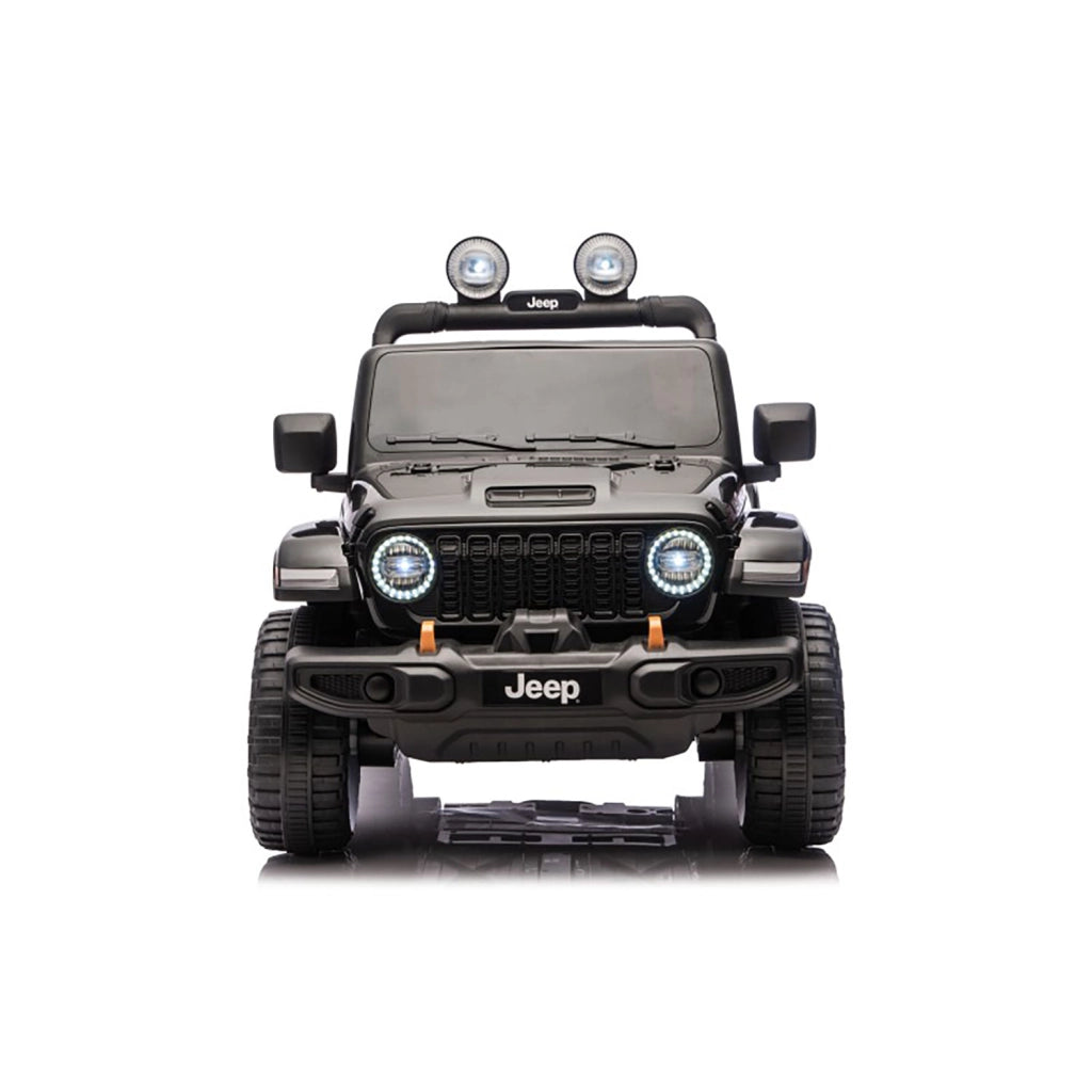 Macchina Elettrica per Bambini Jeep Wrangler Rubicon 12V con Telecomando Nero