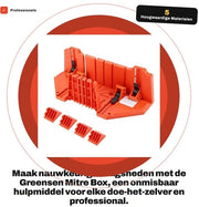 Afkortzaag ABS Kunststof Miter Box Precisie Snede Antislip Ontwerp 35,5 x 11 x 15 cm Zaagtafel per Lavori Architettonici