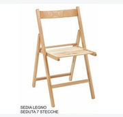 sedia in legno pieghevole 7 stecche