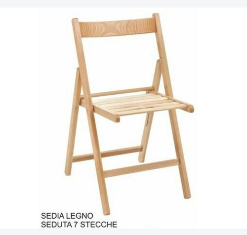 sedia in legno pieghevole 7 stecche