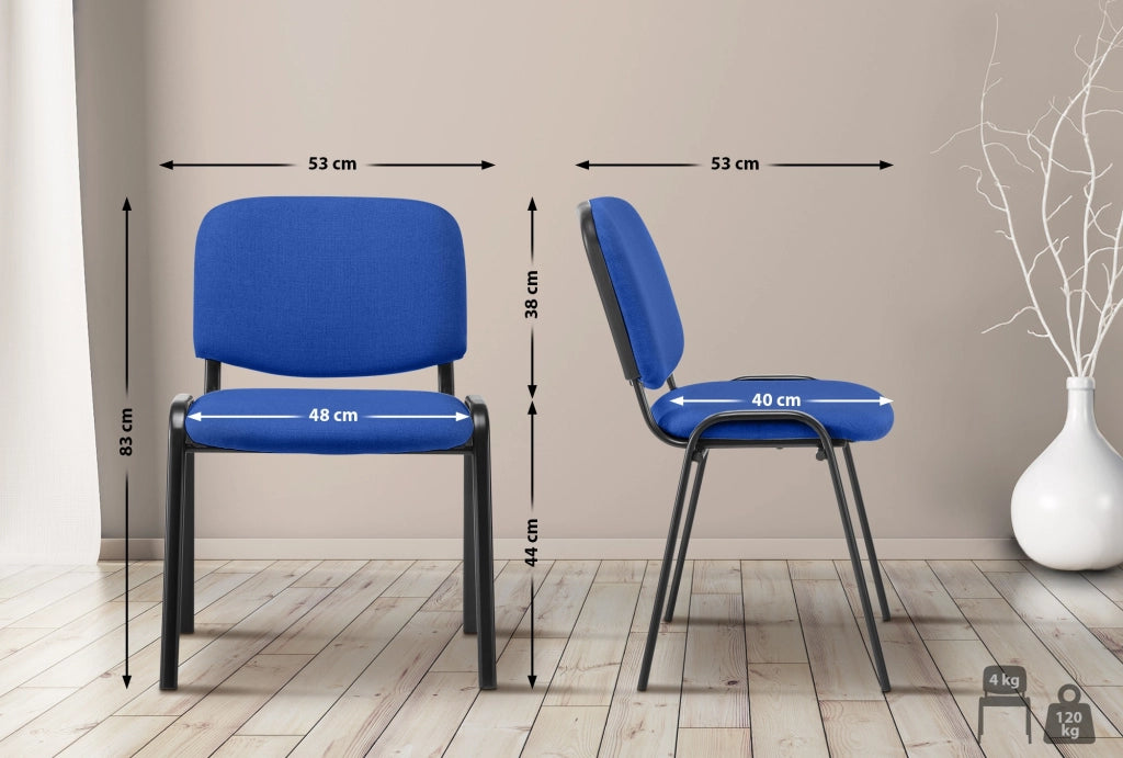 Sedia Ken in stoffa blu