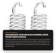 Sedia oscillante per veranda con carico di 500 kg - Resistente all'ossidazione - Duraturo - Sedia oscillante/schienale - Alta capacità di carico - Sicuro e duraturo - Braccio oscillante