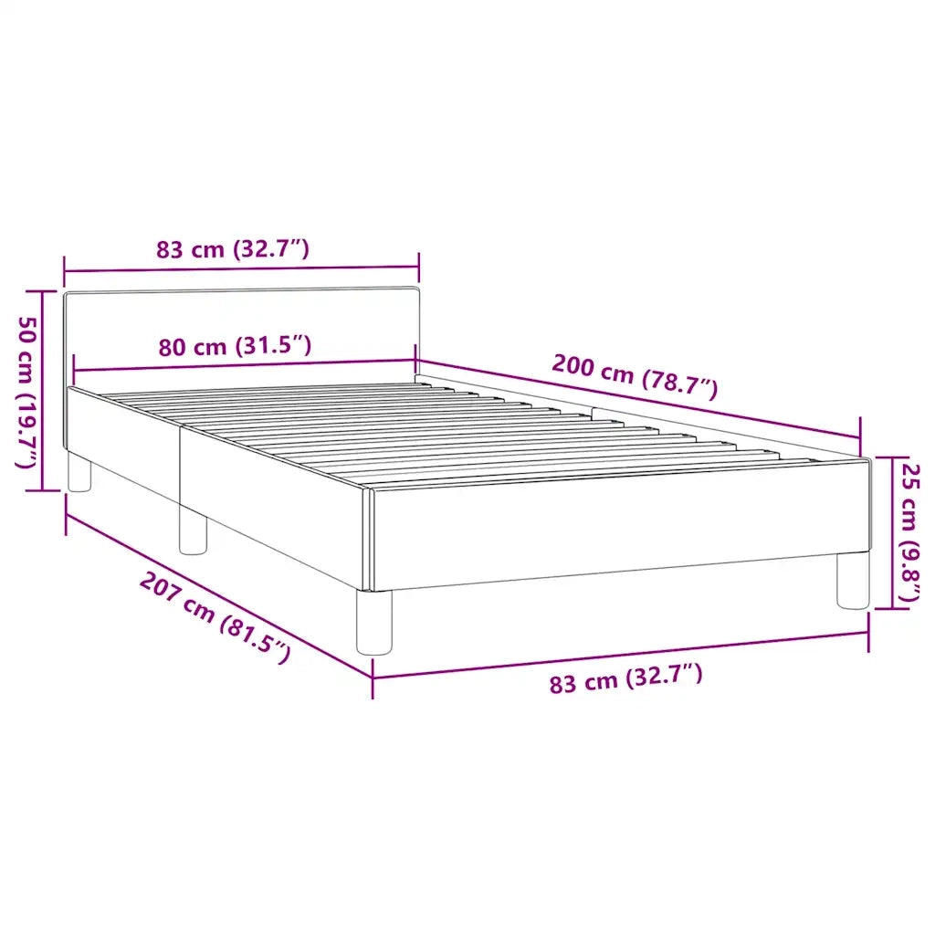 Giroletto con Testiera Cappuccino 80x200 cm in Similpelle cod mxl 58713