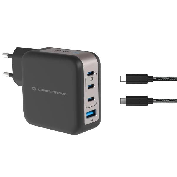 Conceptronic althea18b caricabatterie per dispositivi mobili universale nero ac ricarica rapida interno
