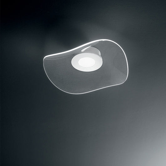 Plafoniera Moderna Medusa Metallo Bianco Acrilico Led 30W 3000K