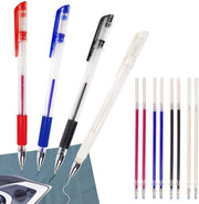 Set di pennarelli per tessuti 4 pezzi - Pennarelli a gomma termoresistenti - 8 punte - Accessori per cucito - Rimozione macchie - Linee nette - Pennarelli per tessuti