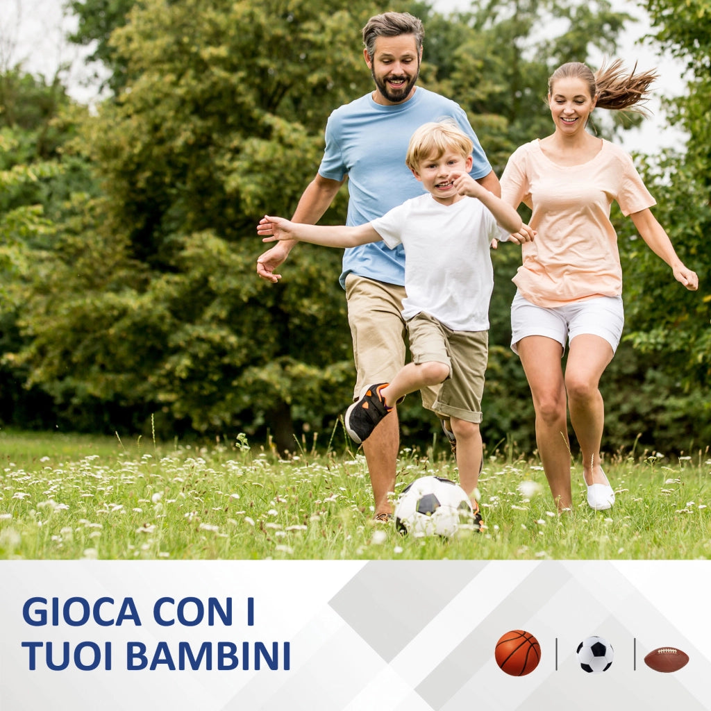 EasyComfort Rete da Calcio Rebounder Pieghevole con Angolo Regolabile e Picchetti, 100x95x90 cm, Blu