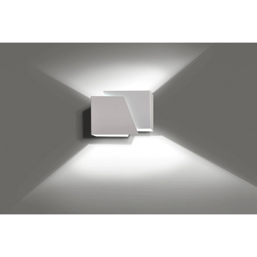 Lampada da parete Frost in acciaio verniciato bianco