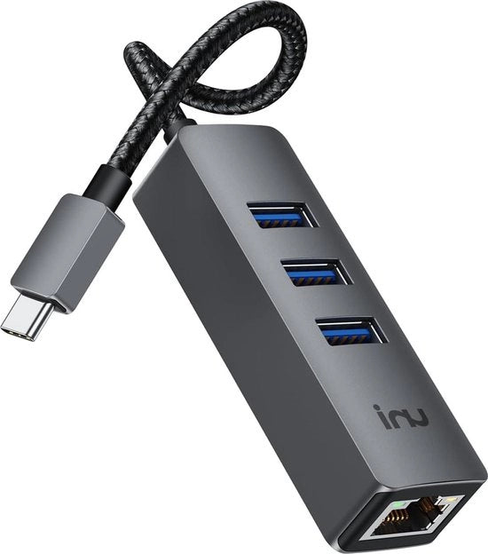 Adattatore Ethernet - Alloggiamento in alluminio - Thunderbolt 3 - MacBook Pro/Air - iPad Pro/Air - iMac - Surface Pro 7 - Chromebook XPS - USB C
