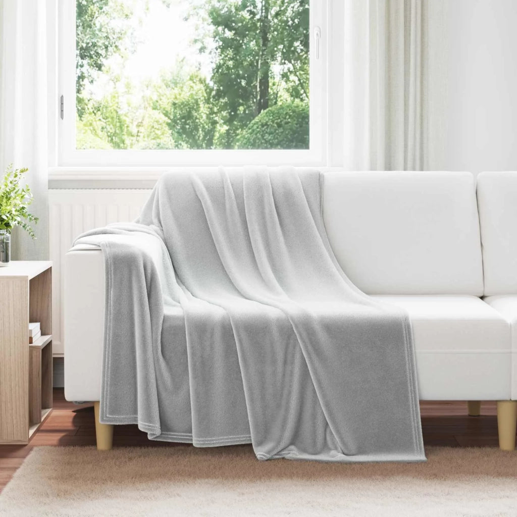 Coperte da Pile 6 pcs Grigio 150 x 200 cm Panno