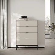Lalena, Cassettiera 4 Cassetti, 76x40x116h cm Beige Cashmere