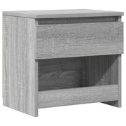 Comodino | Armadio da Notte | Mobiletto da notte Rovere Grigio 40x30x39 cm Legno Ingegnerizzato