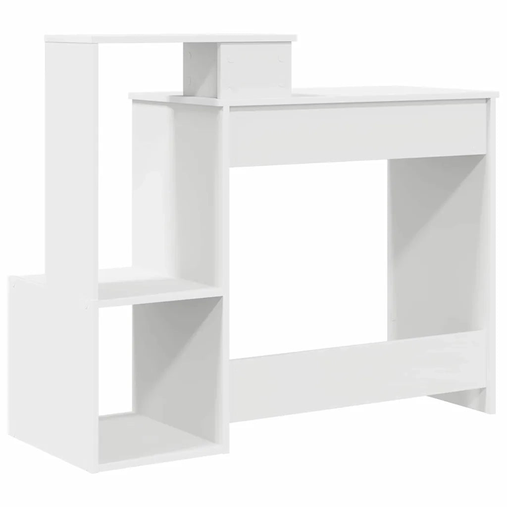 Scrivania | Tavolo da Ufficio Bianco 106 x 41 x 88.5 cm Legno multistrato