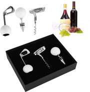Set di apertura di vino a 3 pezzi - Set di trattamento della vite a mano - Set di apertura di vino con zinklegering - Design ergonomico - Ideale per appassionati di golf - Accessori di vino