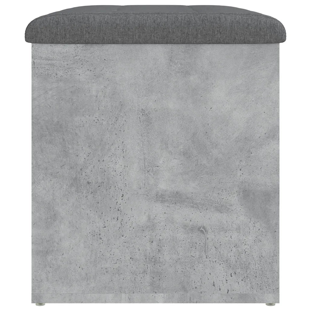 Panca Portaoggetti Grigio Cemento 62x42x45 cm Legno Multistrato 835043