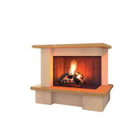 Camino siviglia rivestimento pietra focolare refrattario ds90 aperto a sinistra