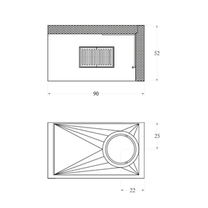 Camino siviglia rivestimento pietra focolare refrattario ds90 aperto a sinistra