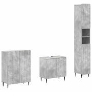 Set di armadietti da bagno in 3 pezzi ZWOLLE Grigio Cemento 3417435