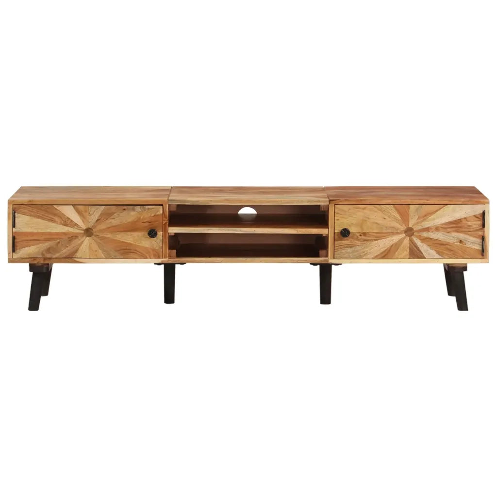 Mobile Porta TV 145x35x35 cm in Legno Massello di Acacia cod mxl 60371