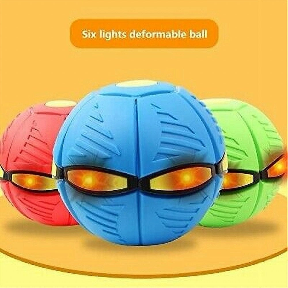 Trade Shop - Palla Magica Volante Si Trasforma In Frisbee Con Luce Led Per Bambini Animali -