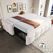 Letto combinato estraibile 90/180 x 190 cm in teddy; beige