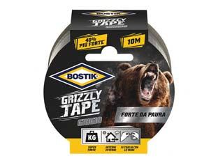 NASTRO ADESIVO TELATO GRIZZLY TAPE GRIGIO- - mt.25x50mm. - 6 pezzi BOSTIK