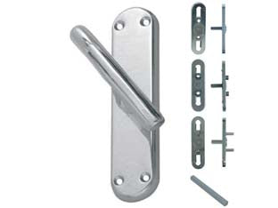 CREMONESE E MARTELLINA TORINO IN ZAMA FINITURA OTTONE CROMO SATINATO- - movimento gratz e perni - 2 pezzi