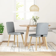 vidaXL Sedie da Pranzo 2 pz Grigio Chiaro in Tessuto